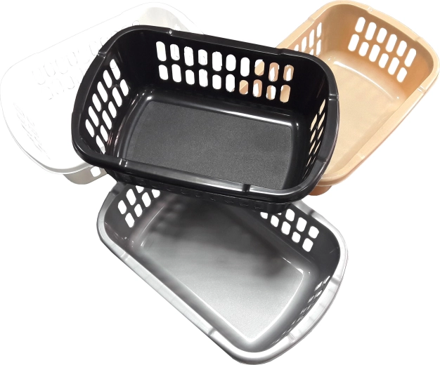 Plastična shranjevalna košara srednja 28 × 19 × 9,5 cm – mešanica barv