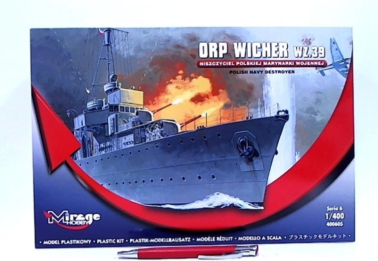 Mirage plastični model torpednega rušilca ORP Wicher w.z.39 1:400