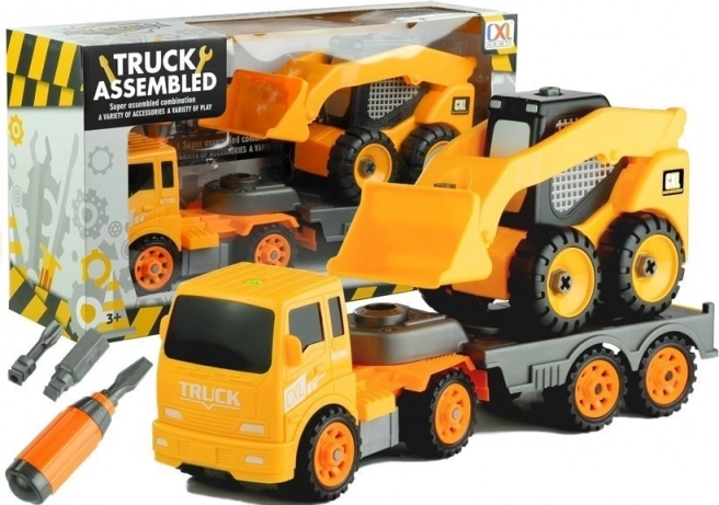 Dve gradbeni vozili z orodji za privijanje