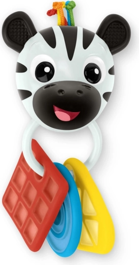 Grizalo in ropotuljica zebra Zen Shake‑a‑Shape BABY EINSTEIN, brez BPA, od 0 mesecev