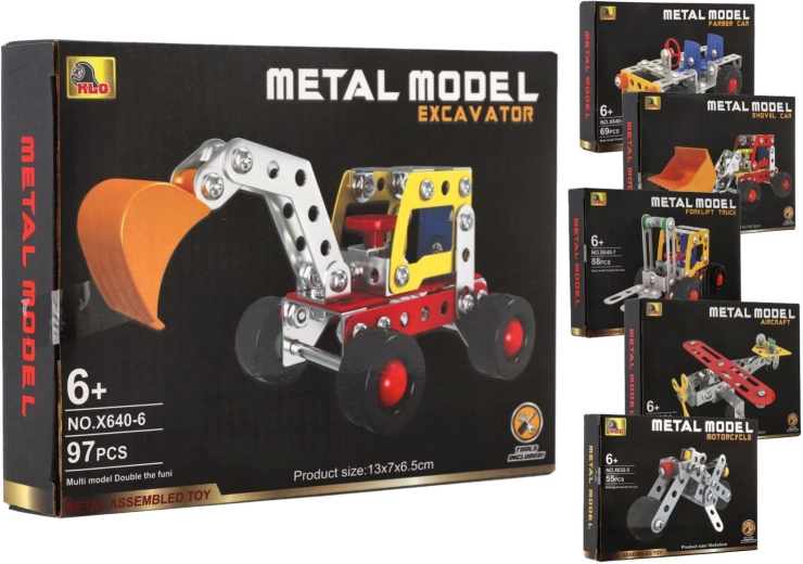 Kovinska sestavljanka prevoznih sredstev – mešanica modelov