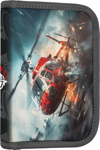 Šolski peresnik z gasilci, enonadstropen, 2 zavihka