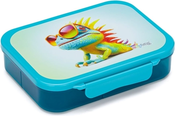 Škatla za malico s predelki Crazy Animals – kameleon