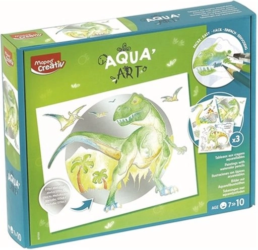 Maped Creativ AquaArt akvarelne slike dinozavri
