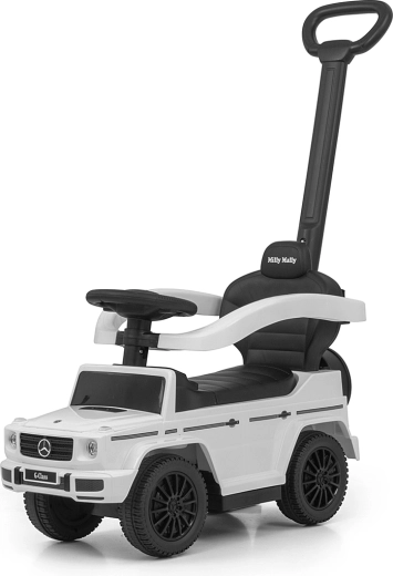 Milly Mally poganjalec z vodilno palico Mercedes G350d, bel