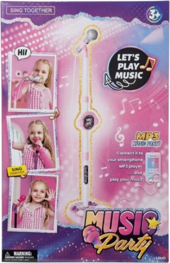 Children's karaoke microphone with light and music - 1 piece