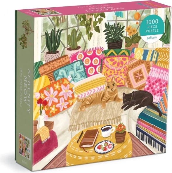 Galison sestavljanka Počivajoče mačke 1000 kosov