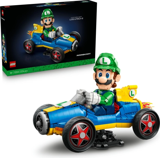 LEGO Super Mario Mario Kart Luigi in Mach 8