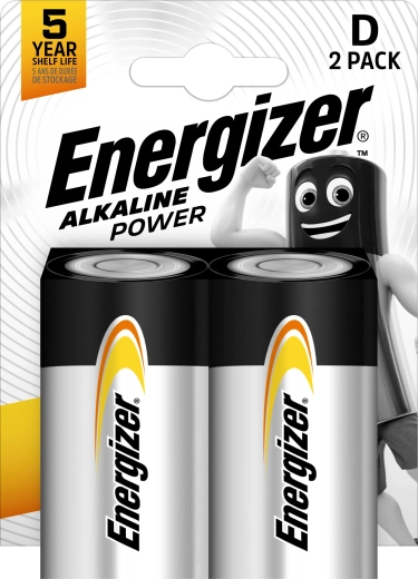 Energizer Alkaline Power D alkalne baterije, 2 kosa