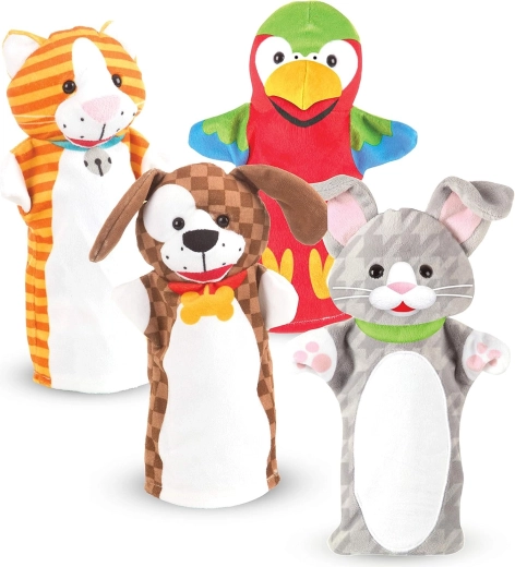 Melissa & Doug Playful Pets – komplet 4 ročnih lutk domačih živali