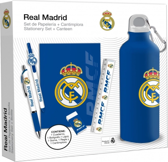 Darilni set REAL MADRID – steklenička 650 ml, beležka in kemični svinčnik