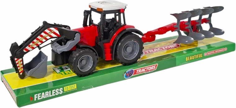Traktor z plugom in sprednjim nakladačem – igrača za otroke od 3 let
