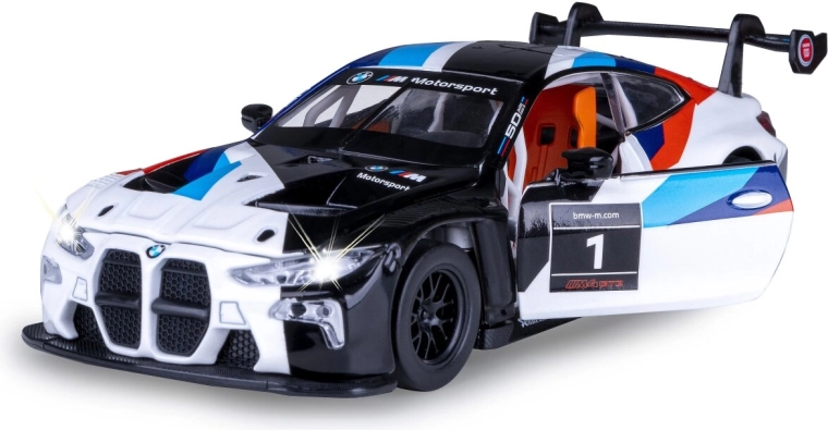 Kovinski model BMW M4 GT3 1:24, bel