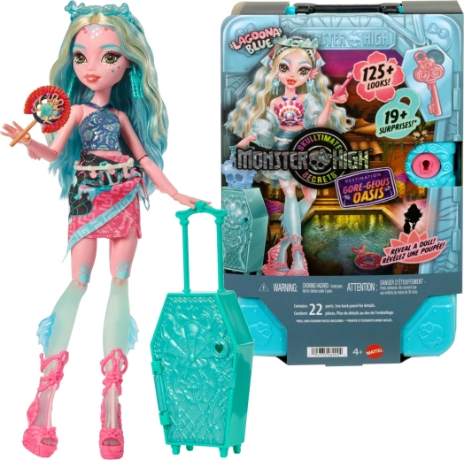 Monster High Lagoona Blue – kovček s skrivnostmi in dodatki 28 cm
