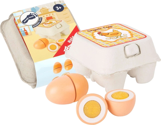 Small Foot Lesena jajca za igro – 4 kosi