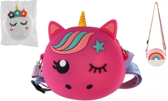 Otroška silikonska denarnica s trakom - različne barve