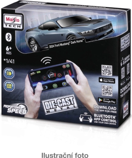 Maisto RC kovinski model 1:41 z Bluetooth upravljanjem in lučmi