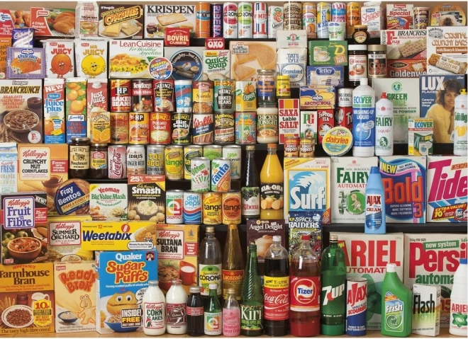 Sestavljanka GIBSONS Leto 1980 Nakupovalna košarica 1000 koščkov