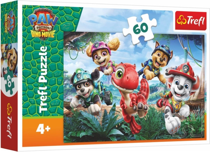 Sestavljanka Tačja patrulja (Paw Patrol) Dino film – Dino reševanje, 60 kosov