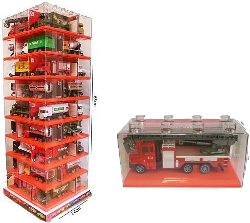 Metal truck model in a transparent cube - 1 piece