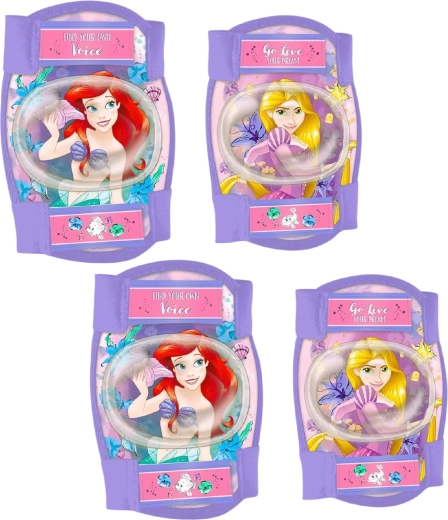 Otroški komplet ščitnikov za kolena in komolce Disney Princeske (Ariel in Zlatolaska) – 4 kosi