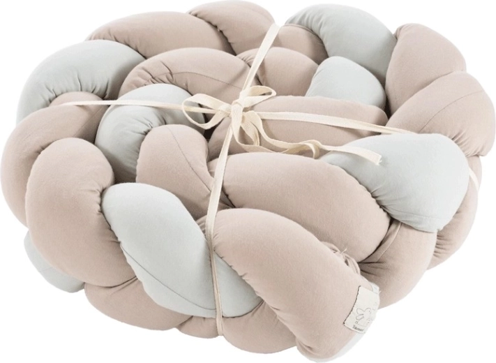 Träumeland kitkasta obroba za posteljico Signature Taupe & Mint 180 cm