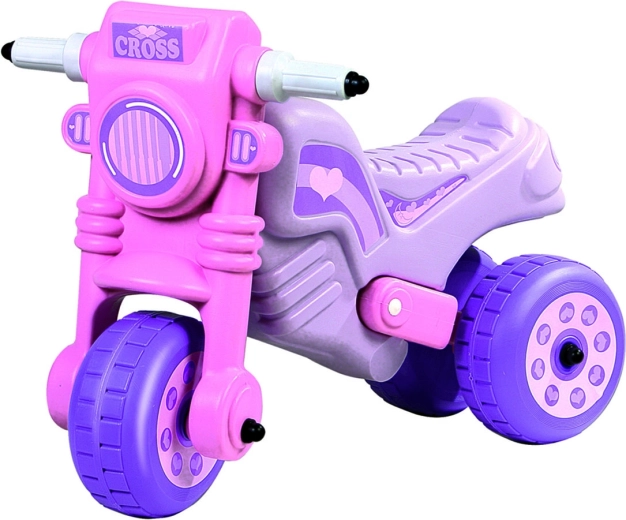 Rožnato poganjalček Cross Motor 1 59 × 38 × 45 cm