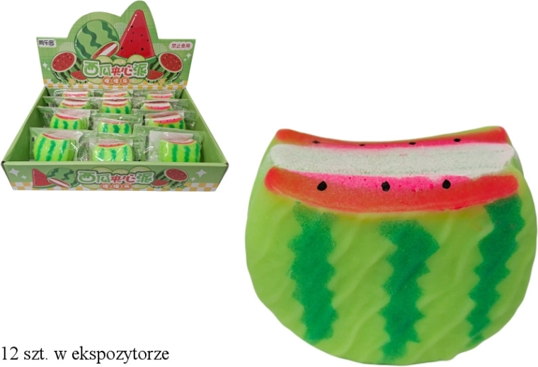 Antistres žogica za stiskanje v obliki lubenice