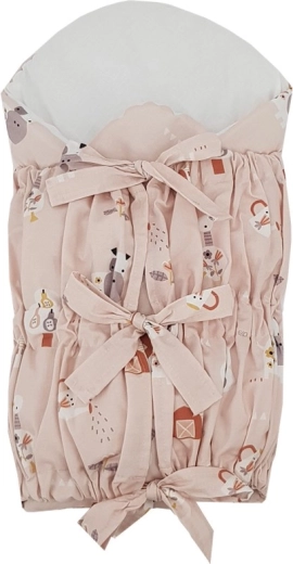 Zavinovalka zavezovanja z odstranljivo kokosovo vložko My Farm, puder rožnata, 75 × 75 cm