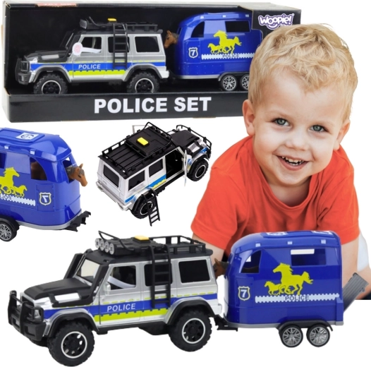 WOOPIE policijski terenski avto s prikolico za konje