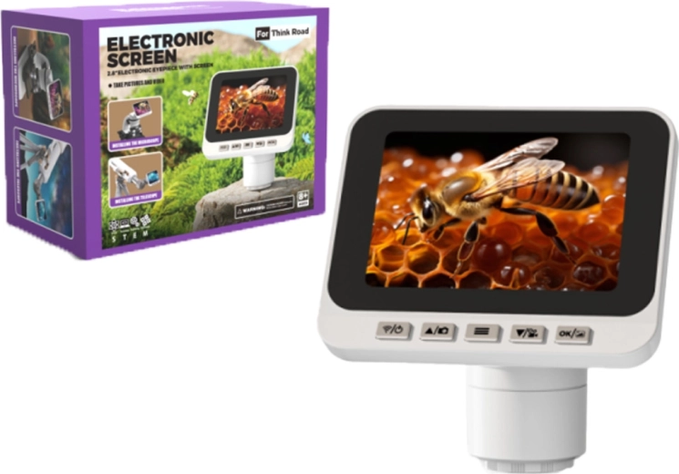 Digitalni elektronski okular z 2,8" LCD in Wi‑Fi za mikroskope in teleskope