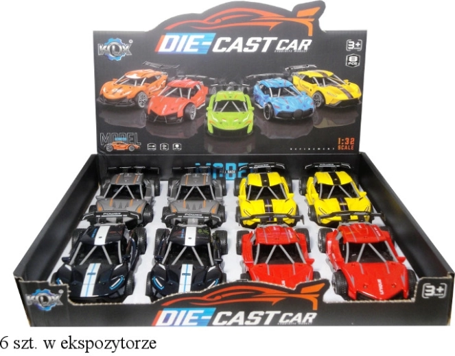 Kovinski športni avtomobilček z zvokom in vzvratnim navijanjem