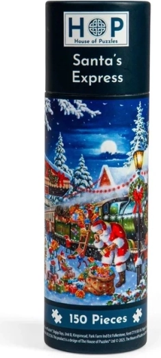 HOP sestavljanka Božičkov božični vlak, 150 mini koščkov