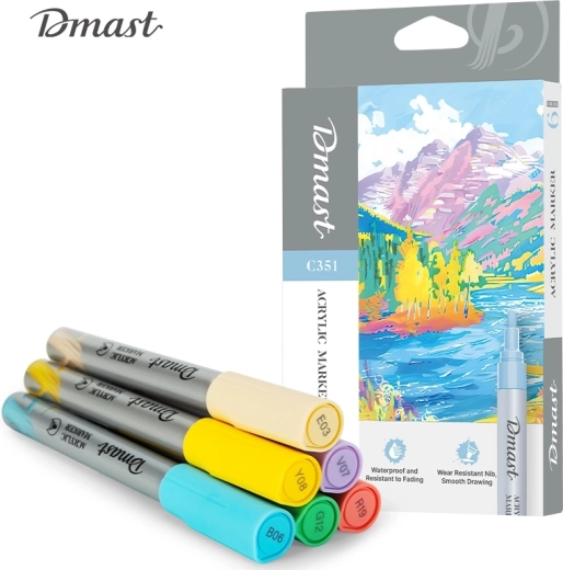 Akrilni flomastri – komplet 6 kosov