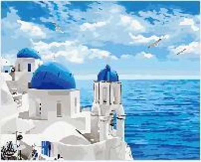 Norimpex Slikanje po številkah Grško morje 40 × 50 cm