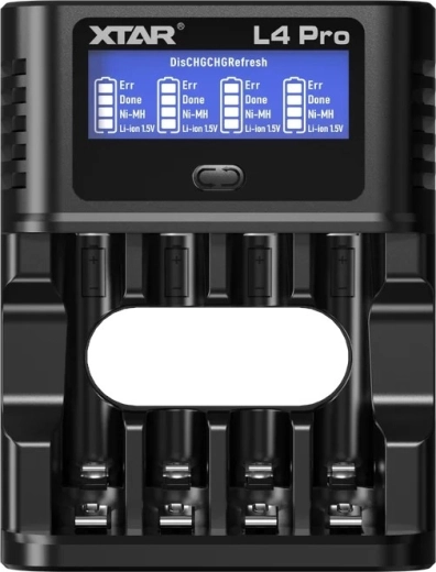 XTAR L4 Pro inteligentni polnilnik akumulatorjev Li-ion in Ni-MH