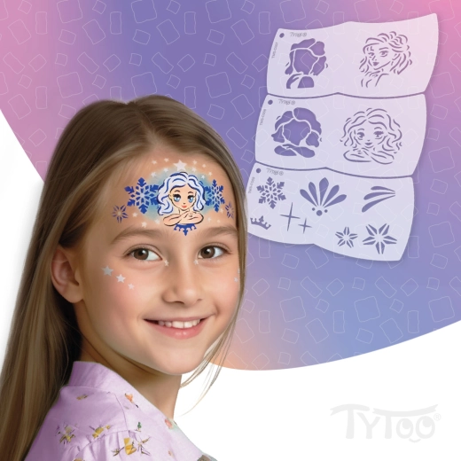 TyToo Mosaic šablone za poslikavo obraza ledena kraljica – 3 kosi