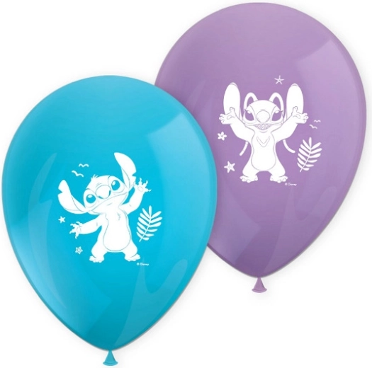 Lateksni baloni DISNEY Stitch in Angel 28 cm, komplet 8 kosov