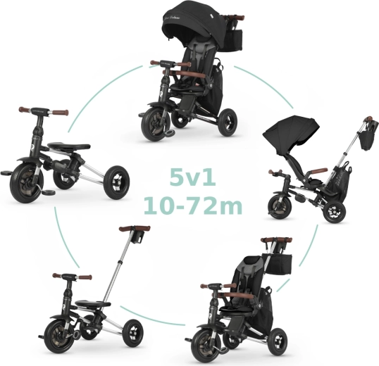 Qplay tricikel Nova Deluxe 5v1 črn