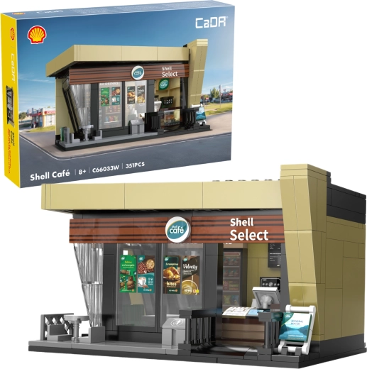 CaDA Shell Café – gradbeni set kiosk s 351 kosi