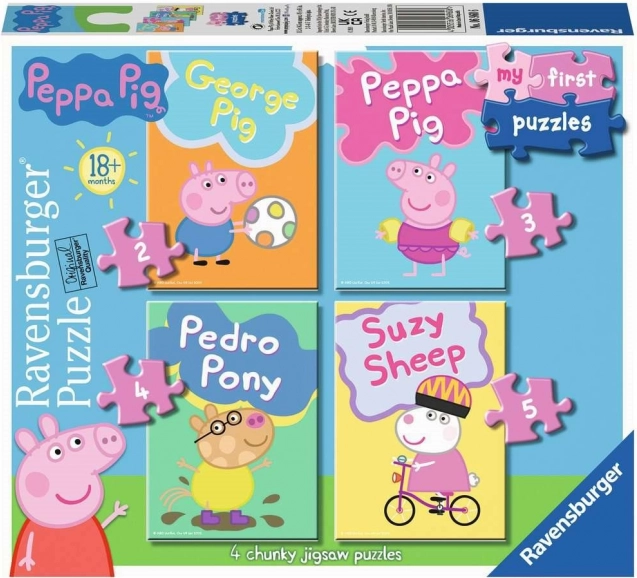 Moje prve sestavljanke Peppa Pig 4v1 (2–5 koščkov) RAVENSBURGER