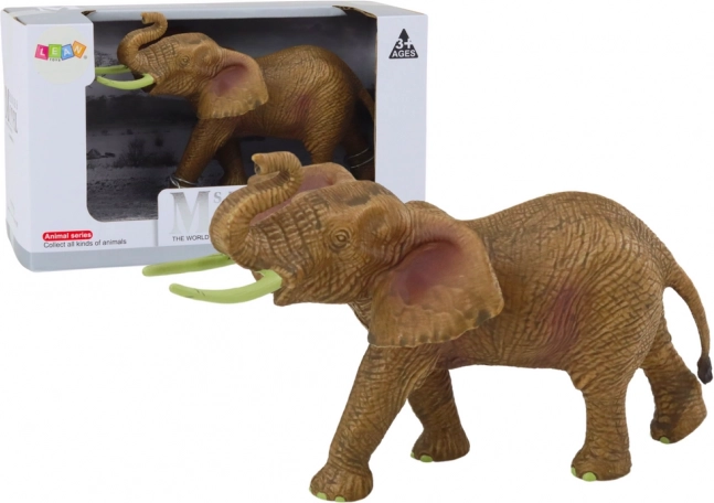 Zbirateljska figurica afriškega slona z dvignjenim rilcem SAFARI