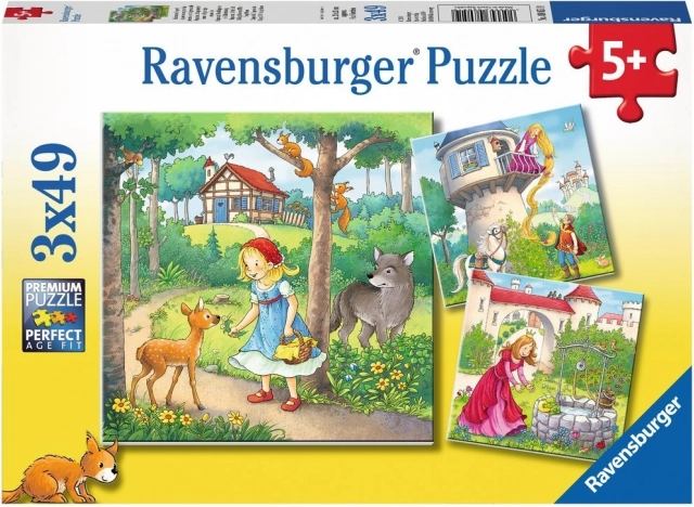 Ravensburger puzzle Klasične pravljice 3x49 koščkov