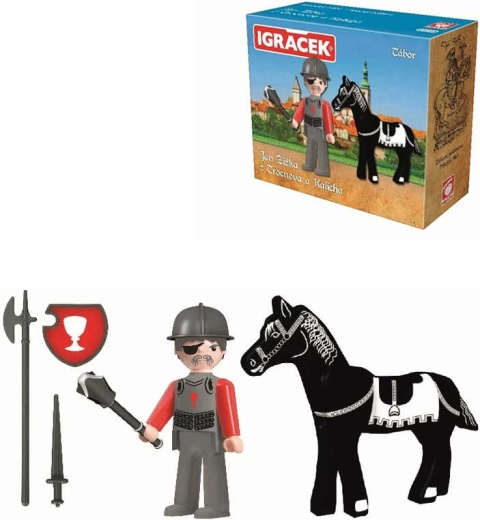 Igráček Jan Žižka of Trocnov and Kalich set with horse and accessories