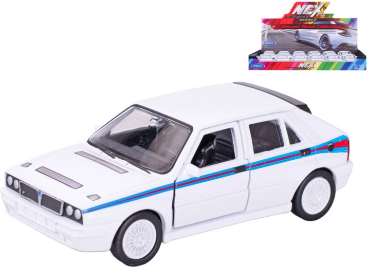Welly model avtomobila Lancia Delta HF Martini na poteg nazaj bel 11,5 cm