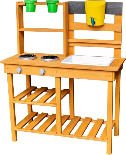 2Kids Toys lesena vrtna kuhinja z umivalnikom