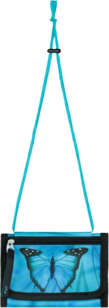 Denarnica za okoli vratu z motivom metulja