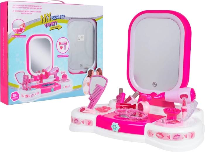 Children's Vanity Table with Lighting and Accessories