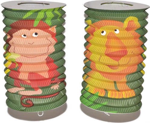 Lampion cilinder z motivom živali 16 cm