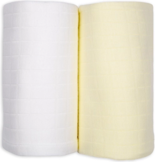 Lodger swaddler solid set 2 kosa 110 × 110 cm cloud dancer/butter